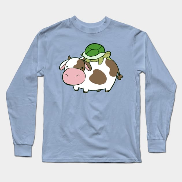 Cow and Turtle Long Sleeve T-Shirt by saradaboru